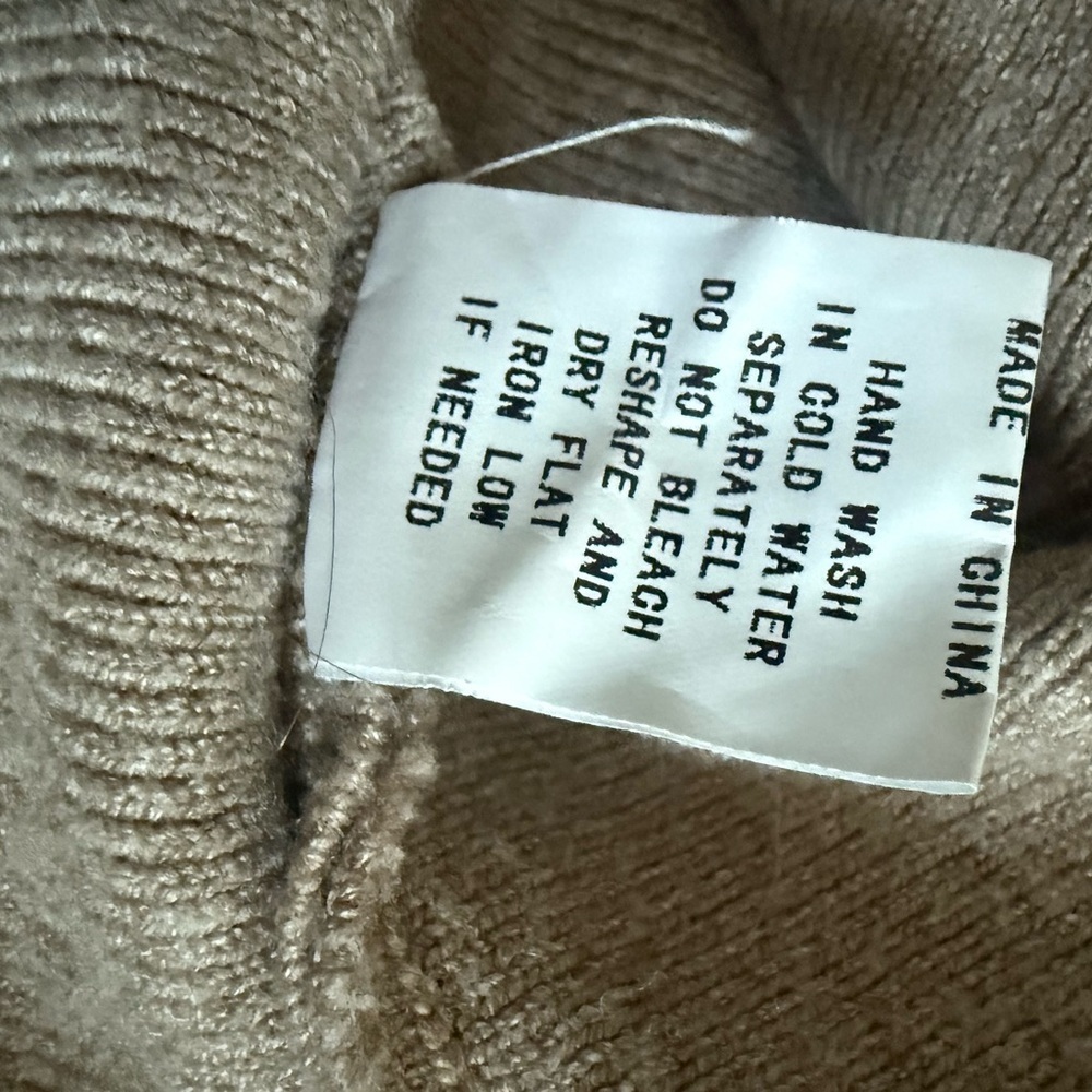 Ember Oatmeal Color Stretchy Embellished Soft Cottagecore Women’s Sweater - Picture 7 of 7